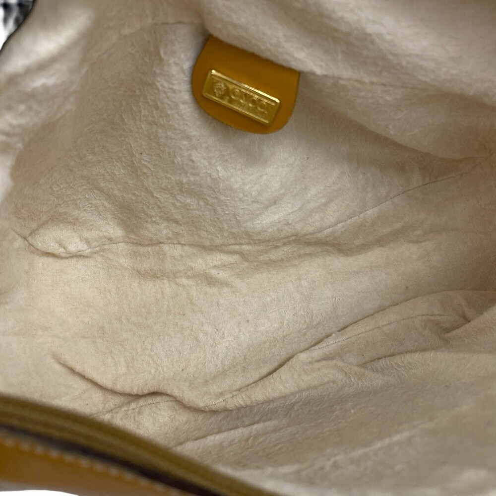 GUCCI Old Gucci Micro GG Logo Pattern Leather Shoulder Bag with Hardware, Cam... - Picture 9 of 9